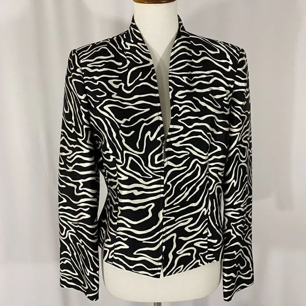 Talbots Animal Print Silk Jacket